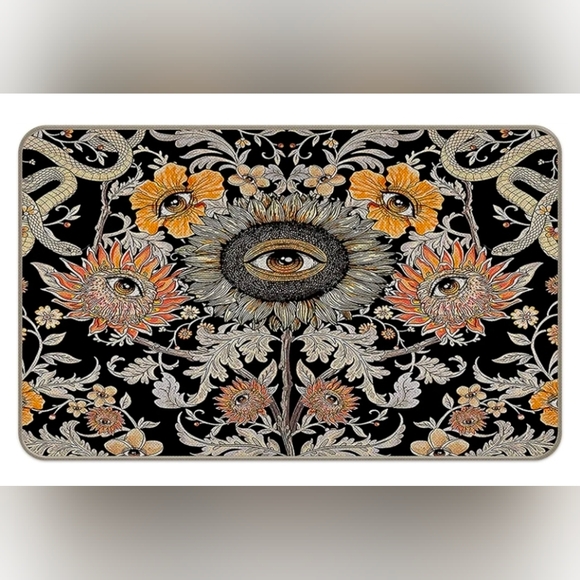 Sunflower Evil Eyes Entrance Door Mat - Picture 2 of 3